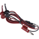 Fluke Test Lead Kit With 1 Pair (Red/Black) of Test Leads with 4mm Banana Plug and Mini-Hooks
