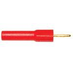Mueller Electric Red, Male to Female Test Connector Adapter With Brass contacts and Gold Plated - Socket Size: 4mm