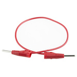 Hirschmann 2 mm Test lead, 6A, 60V dc, Red, 25cm Lead Length