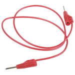 Hirschmann Test & Measurement Test lead, 6A, 60V dc, Red, 50cm Lead Length