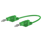 Staubli, 15A, 30 V ac, 60V dc, Green, 500mm Lead Length