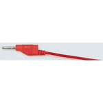 Staubli, 15A, 30 V ac, 60V dc, Red, 1m Lead Length