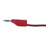 Staubli 2 mm Connector Test Lead, 30 V ac, 60V dc, Black, 100cm Lead Length