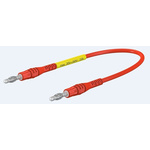 Staubli, 15A, 30 V ac, 60V dc, Red, 1m Lead Length