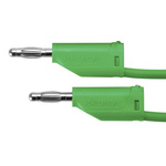 Schutzinger Test lead, 16A, 33 V ac, 70V dc, Green, 500mm Lead Length