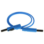 Hirschmann Test & Measurement, 16A, 60V dc, Blue, 500mm Lead Length