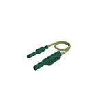 Hirschmann Test & Measurement Test lead, 32A, Green/Yellow, 250mm Lead Length