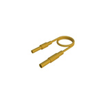 Hirschmann Test & Measurement Test lead, 32A, Yellow, 250mm Lead Length