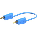 Staubli Test lead, 19A, 30V ac, Blue, 1m Lead Length