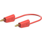 Staubli Test lead, 19A, 30V ac, Red, 2m Lead Length