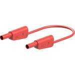 Staubli Test lead, 19A, 1kV, Red, 1m Lead Length