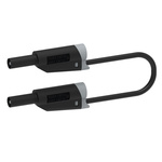 Electro PJP Test lead, 36A, 600V, Black, 50cm Lead Length
