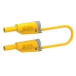 Electro PJP Test lead, 36A, 1kV, Yellow, 100cm Lead Length