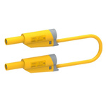 Electro PJP Test lead, 36A, 1kV, Yellow, 50cm Lead Length