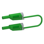 Electro PJP Test lead, 36A, 1kV, Green, 50cm Lead Length