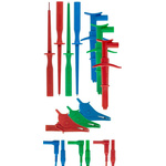 Megger Test lead, 0.001 → 1000A, 300V, Blue, Green, Red, 1.4m Lead Length