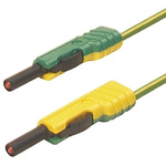 Hirschmann Test & Measurement, 16A, 60V dc, Green/Yellow, 1m Lead Length