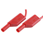 Hirschmann Test & Measurement, 16A, 1000V ac/dc, Red, 250mm Lead Length