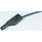 Hirschmann Test & Measurement Test lead, 16A, 1000V ac/dc, Black, 50cm Lead Length