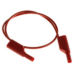 Hirschmann Test & Measurement Test lead, 16A, 1000V ac/dc, Red, 50cm Lead Length