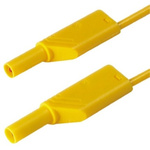 Hirschmann Test & Measurement Test lead, 16A, 1000V ac/dc, Yellow, 50cm Lead Length