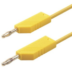 Hirschmann Test & Measurement, 32A, 60V dc, Yellow, 500mm Lead Length