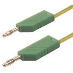 Hirschmann Test & Measurement Test lead, 32A, 60V dc, Green/Yellow, 1m Lead Length