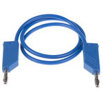 Hirschmann Test & Measurement Test lead, 16A, 60V dc, Blue, 50cm Lead Length