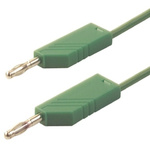 Hirschmann Test & Measurement Test lead, 16A, 60V dc, Green, 1m Lead Length