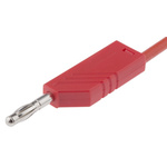 Hirschmann Test & Measurement, 16A, 60V dc, Red, 500mm Lead Length