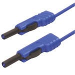 Hirschmann Test & Measurement, 16A, 30 V ac, 60V dc, Blue, 1m Lead Length