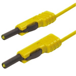 Hirschmann Test & Measurement, 16A, 30 V ac, 60V dc, Yellow, 1m Lead Length