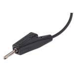 Radiall 2 mm Connector Test Lead, 5A, 250V ac, Black, 200mm Lead Length