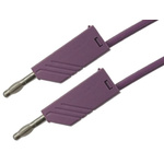 Hirschmann Test & Measurement, 32A, 30 V ac, 60V dc, Violet, 1m Lead Length