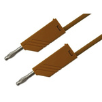 Hirschmann Test & Measurement, 32A, 30 V ac, 60V dc, Brown, 2m Lead Length