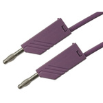 Hirschmann Test & Measurement, 32A, 30 V ac, 60V dc, Violet, 2m Lead Length