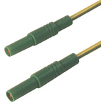 Hirschmann Test & Measurement, 32A, 1000V ac/dc, Green, Yellow, 1m Lead Length