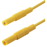 Hirschmann Test & Measurement, 32A, 1000V ac/dc, Yellow, 2m Lead Length