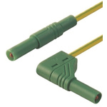 Hirschmann Test & Measurement, 32A, 1000V ac/dc, Green, Yellow, 1m Lead Length