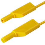 Hirschmann Test & Measurement, 32A, 1000V ac/dc, Yellow, 1m Lead Length