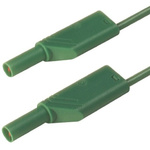 Hirschmann Test & Measurement, 32A, 1000V ac/dc, Green, 2m Lead Length