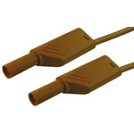 Hirschmann Test & Measurement, 32A, 1000V ac/dc, Brown, 2m Lead Length