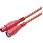 Staubli Test lead, 1kV, Red, 1m Lead Length