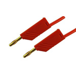 Hirschmann Test & Measurement, 32A, 30 V ac, 60V dc, Red, 1m Lead Length