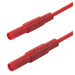 Hirschmann Test & Measurement, 16A, 1000V ac/dc, Red, 250mm Lead Length