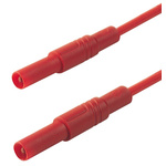 Hirschmann Test & Measurement, 32A, 1000V ac/dc, Red, 250mm Lead Length