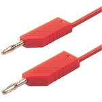 Hirschmann Test & Measurement, 16A, 30 V ac, 60V dc, Red, 250mm Lead Length