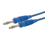 Hirschmann Test & Measurement, 16A, 30 V ac, 60V dc, Blue, 1m Lead Length