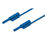 Hirschmann Test & Measurement 2 mm Connector Test Lead, 10A, 1000V ac/dc, Blue, 250mm Lead Length