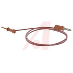 Mueller Electric Test lead, 5A, 300V, Red, 600mm Lead Length